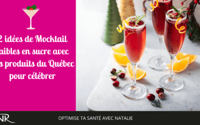 2 idées de Mocktail faibles en sucre avec des produits du Québec pour célébrer