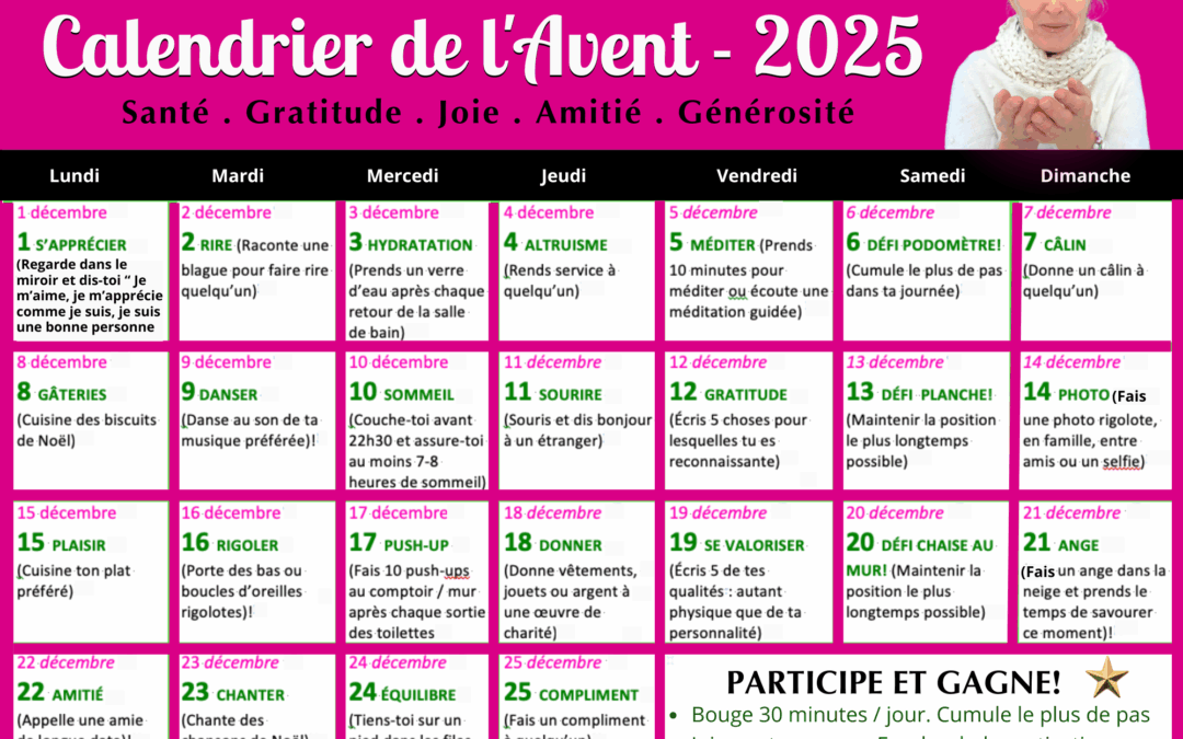 Calendrier de l&rsquo;Avent 2025